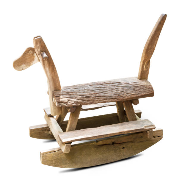 istock Wooden horse rocking bench 872761350
