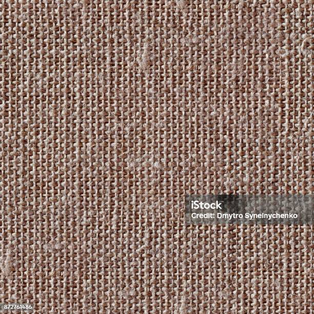 Brown Canvas Texture Or Background Seamless Square Texture Til Stock Photo - Download Image Now