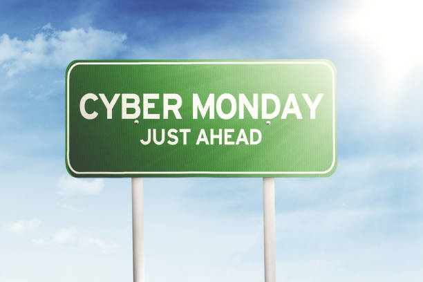 istock Cyber Monday text on the green signpost 872765472