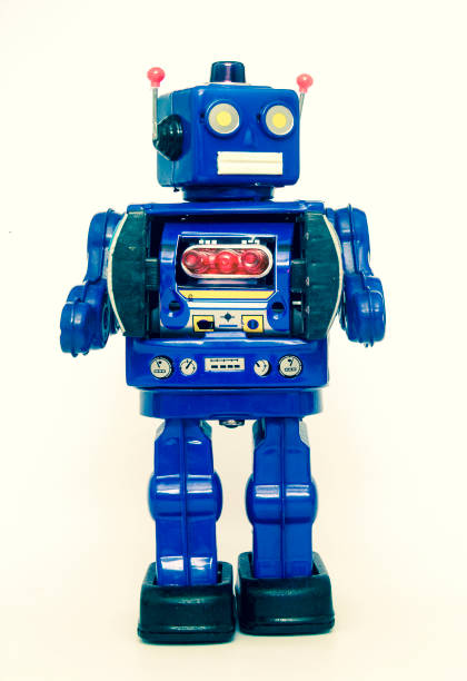 istock metalic robobot toy standing 872765662