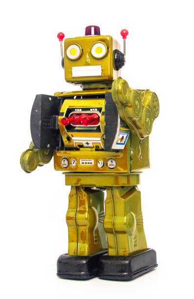 istock metalic robobot toy standing 872765668