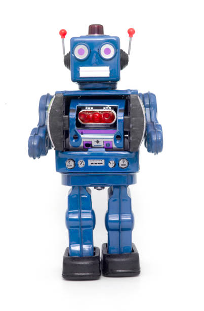 istock metalic robobot toy standing 872765698