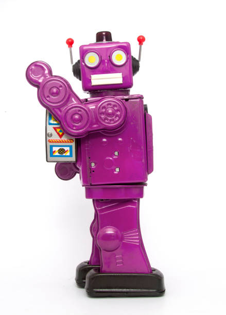 istock metalic robobot toy standing 872765702