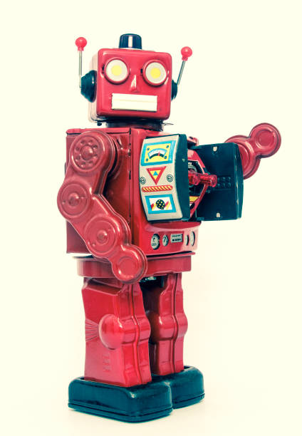 istock metalic robobot toy standing 872765716