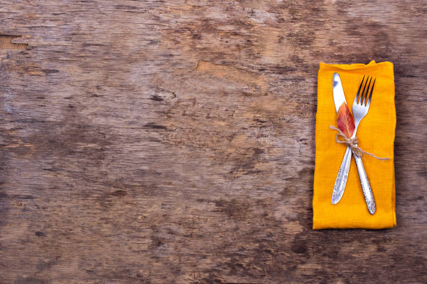 istock Fork, knife, napkin, cutlery. 872783156