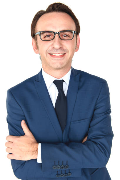 istock Man in blue suit and tie 872786536
