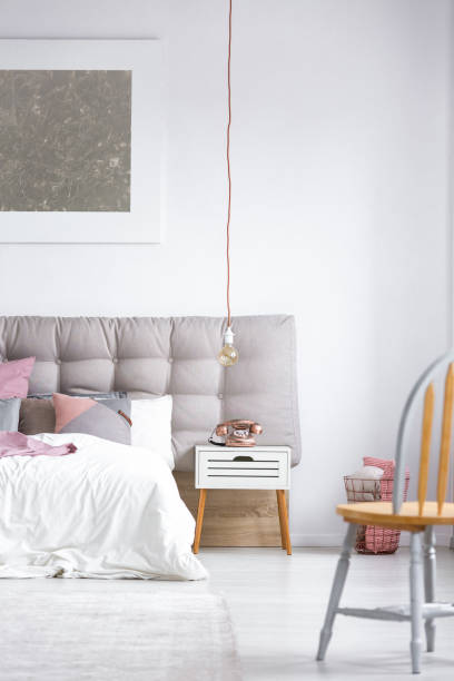 istock Bedroom with old styled phone 872787280