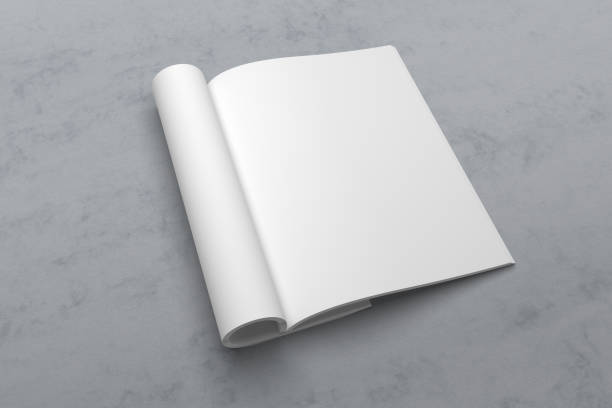 istock US Letter magazine or brochure 3D illustration mockup on texture No. 2 872790186