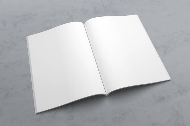 istock US Letter magazine or brochure 3D illustration mockup on texture No. 3 872790908