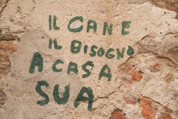 istock dog etiquette message on Italian wall 872791180