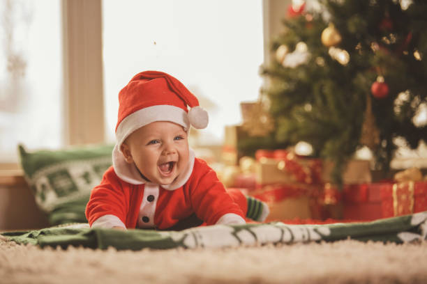 istock Cute baby Santa 872791384