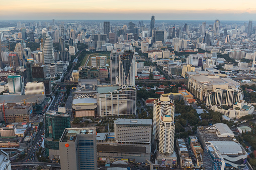 Panoramic view Cityscape Bangkok, Thailand