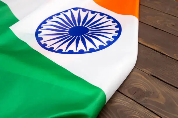 The Flag Of The Republic Of India. The place to advertise, template.The view from the top.