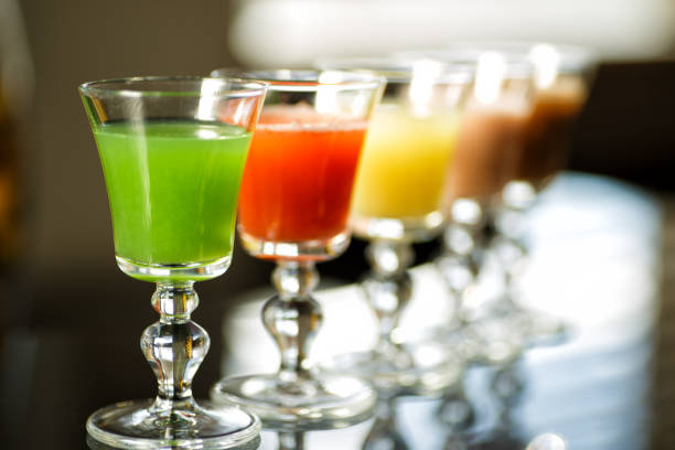 istock Glasses of fresh various juices 872818676