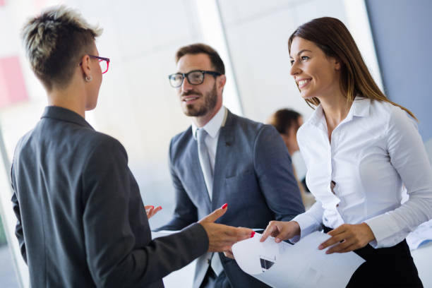 istock Portrait of architects having discussion in office 872821646