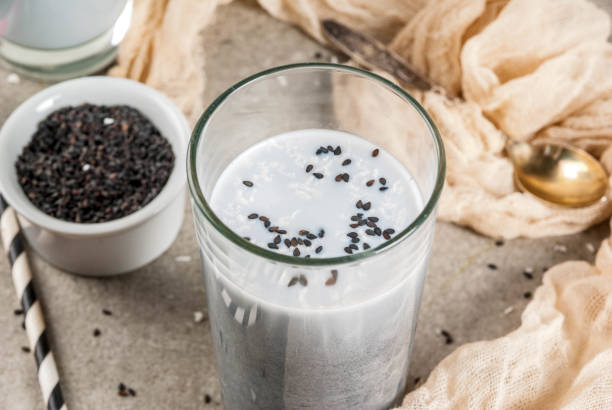 istock Black Sesame Iced Latte or smoothie 872822480