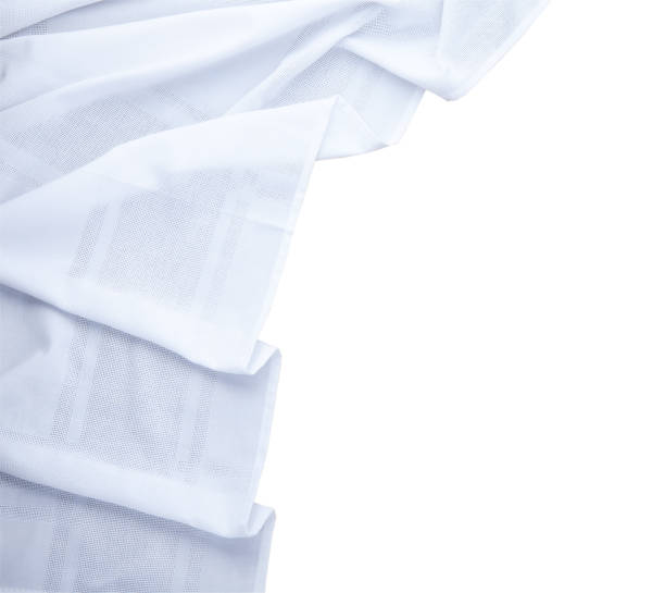 istock Tablecloth isolated. Napkin close up top view mock up for design. Place for text 872828122