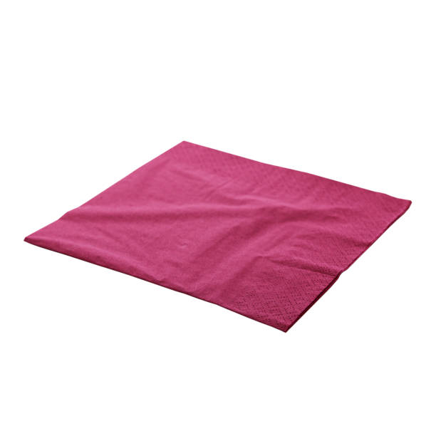 istock Napkins isolated on white. Mockup for design. Top view 872828150