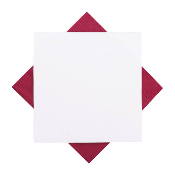 istock Napkins isolated on white. Mockup for design. Top view 872828152