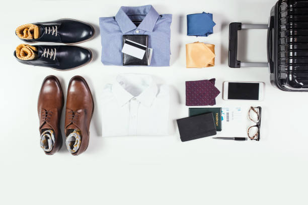 istock Business travel, knolling 872828250