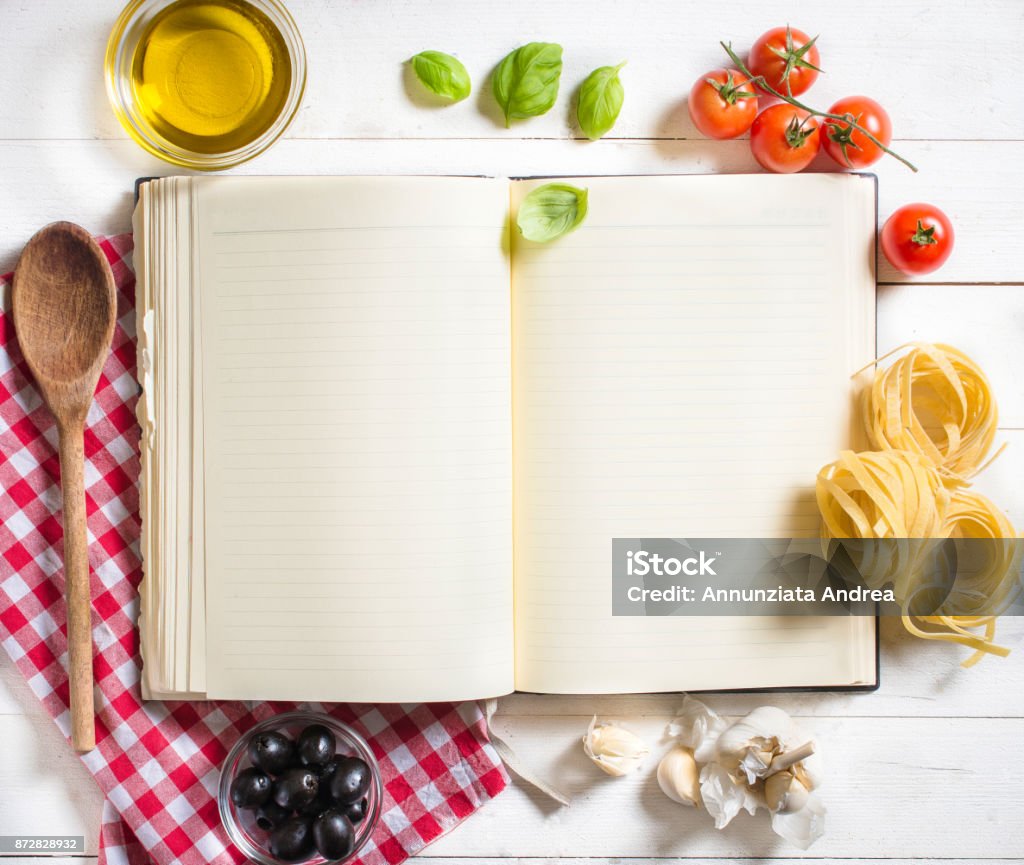 Blank Recipe Book Stock Photo - Download Image Now - Recipe, Cookbook, Book  - iStock