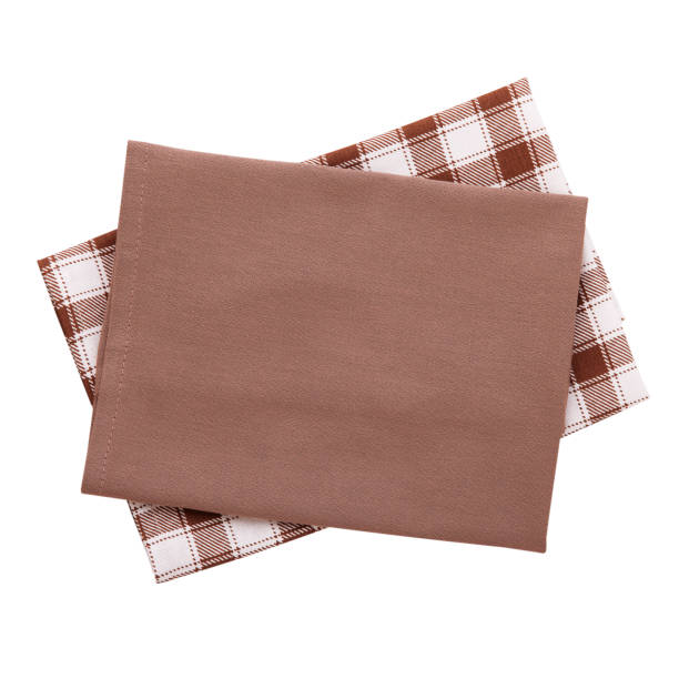 istock Napkin. Stack of colorful dish towels isolated on white 872831810