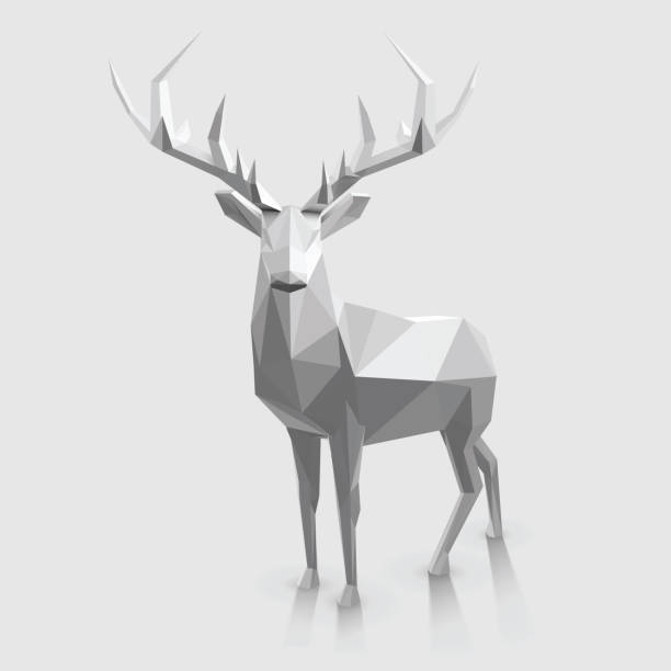 Low Poly Stag Stock Illustration - Download Image Now - Deer, Animal,  Christmas - iStock