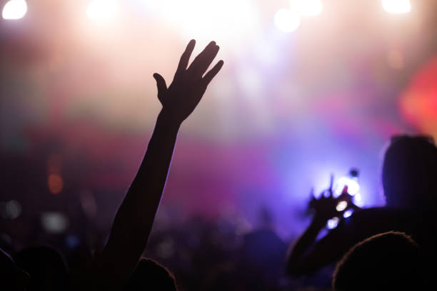 istock Cheering crowd at concert enjoying music performance 872832174
