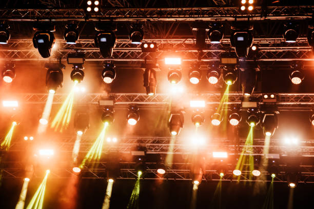 istock Picture of bright concert lighting on stage 872833142