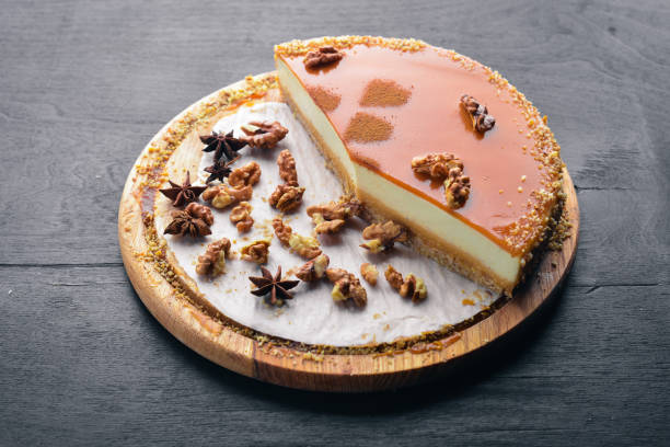 istock Nutcake. On a wooden background. Top view. Free space for your text. 872833782