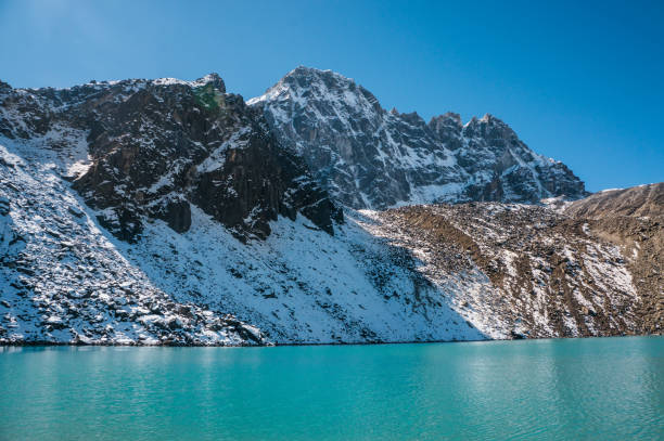 istock snowy mountains and lake 872834398