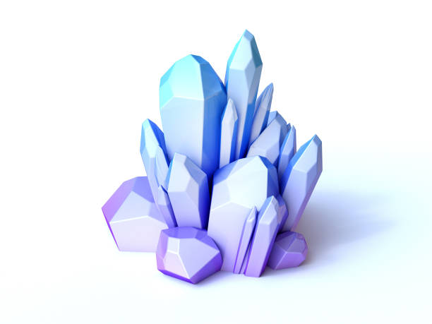 istock Purple crystal 3d rendering isolated illustration 872840220