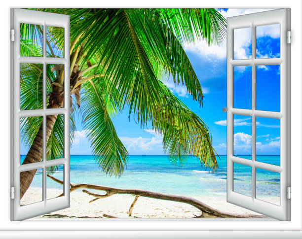 istock Ocean view window Caribbean Dominican Republic 872844004
