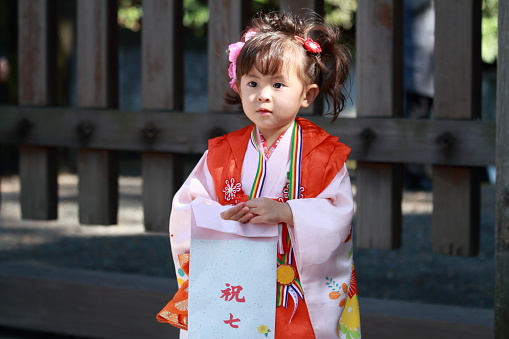 Japanese girl on Seven-Five-Three festival (3 years old)