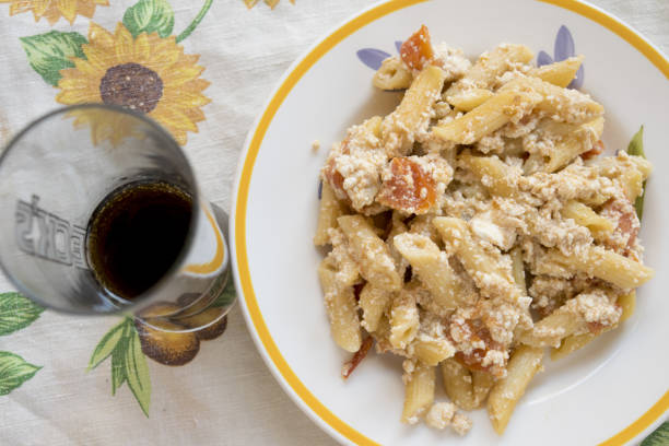 istock pennette with ricotta and and tomatoes 872850470