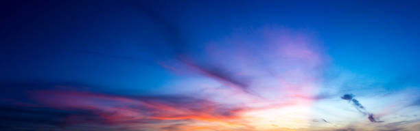 istock Panorama twilight nature sky and cirrus cloud 872858962