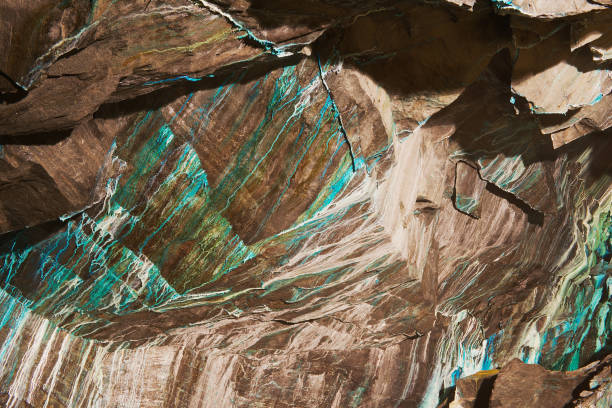 istock Abstract texture of oxidated copper in the copper mine. 872864906