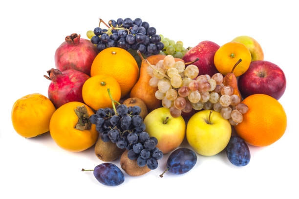 istock Fresh fruits isolated on a white background 872865062