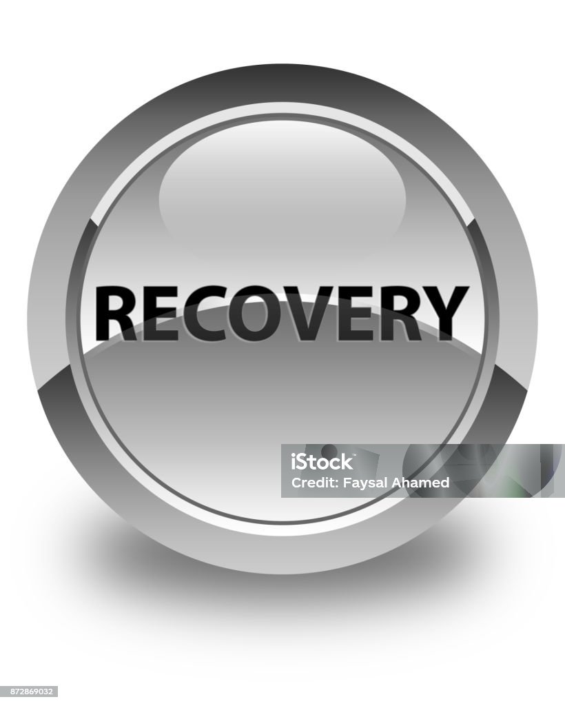 Recover Button Transparent Recovery Glossy White Round Button Stock Illustration - Download Image ...