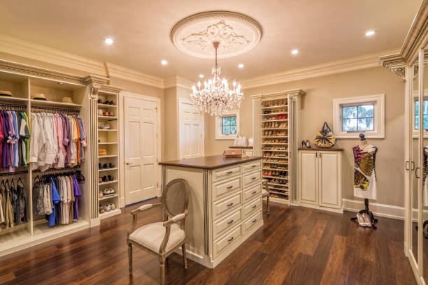 istock Beautiful custom closet in an estate home 872869360