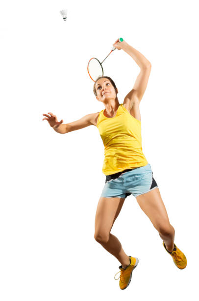 istock Young woman badminton player 872872782