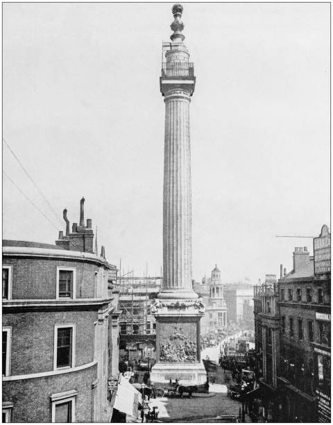 istock Antique photograph of London: Monument 872874256