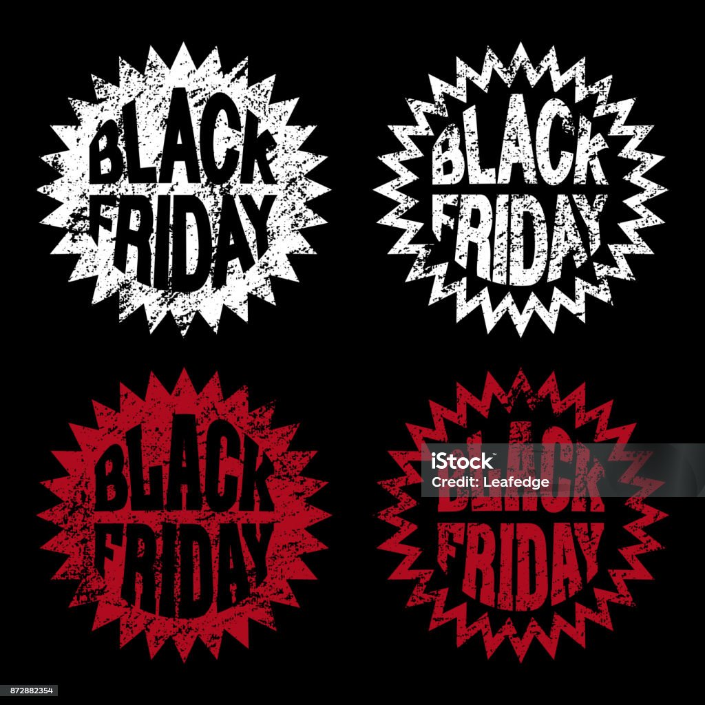 Black Friday Logo [Old stamp] These illustrations are decorative parts used by "Black Friday". Black Friday - Shopping Event stock vector