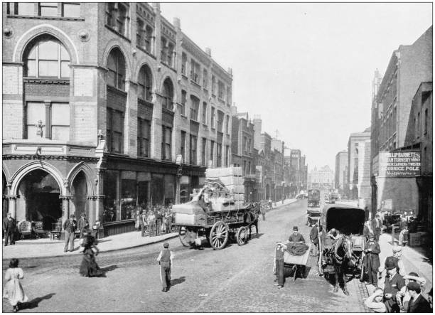 istock Antique photograph of London: Curtain Road 872885452