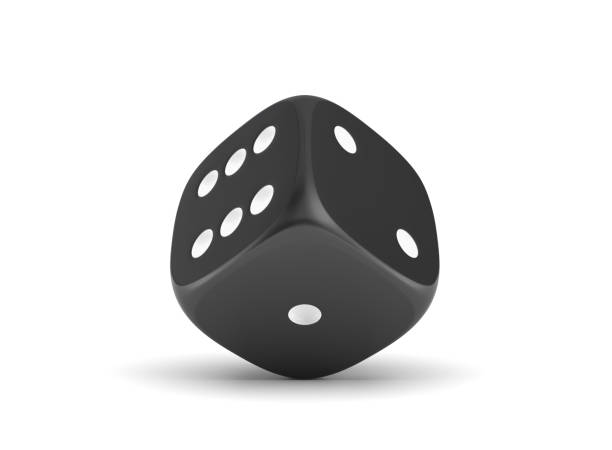 istock 3d rendering of black dice isolated on a white background 872893272