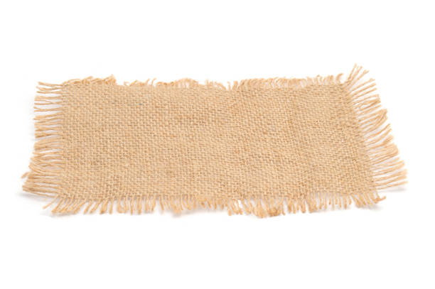 istock Texture sack background with frayed edges on white background 872904766