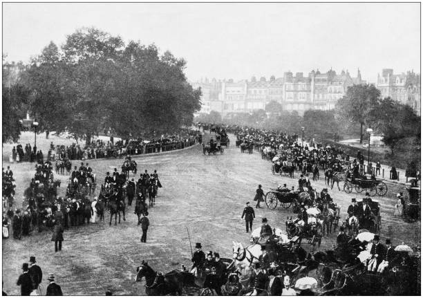 istock Antique photograph of London: Hyde Park Corner 872904798