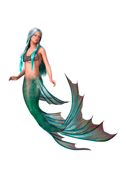 istock 3D rendering fantasy mermaid on white 872904854