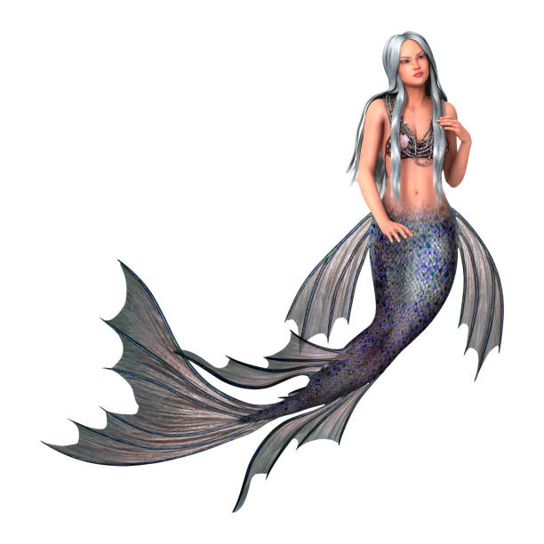 istock 3D rendering fantasy mermaid on white 872904916
