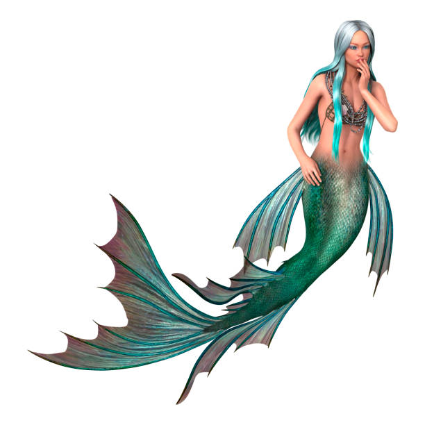 istock 3D rendering fantasy mermaid on white 872904926